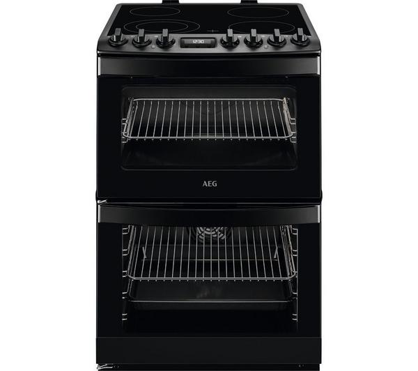 AEG 6000 SteamBake CCB6741MCB 60 cm Electric Ceramic Cooker - Matte Black