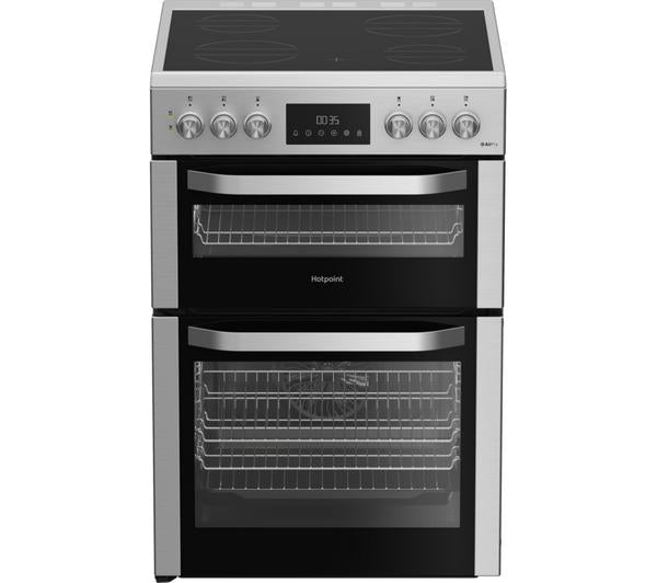 HOTPOINT Multiflow HDE6VDCX 60 cm Electric Ceramic Cooker - Stainless Steel