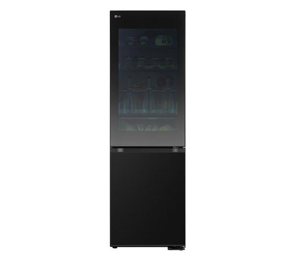 LG InstaView GBG5160CEV 60/40 Fridge Freezer – Smart Wi-Fi Connected, Essence Black Steel, Door-in-Door InstaView Glass Panel, Non-Plumbed Ice &amp; Water Dispenser, Total No Frost, Energy Efficient