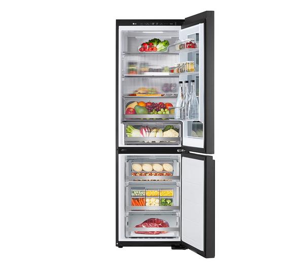 LG InstaView GBG5160CEV 60/40 Fridge Freezer – Smart Wi-Fi Connected, Essence Black Steel, Door-in-Door InstaView Glass Panel, Non-Plumbed Ice &amp; Water Dispenser, Total No Frost, Energy Efficient