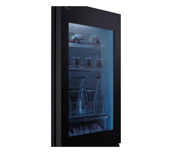 LG InstaView GBG5160CEV 60/40 Fridge Freezer – Smart Wi-Fi Connected, Essence Black Steel, Door-in-Door InstaView Glass Panel, Non-Plumbed Ice &amp; Water Dispenser, Total No Frost, Energy Efficient
