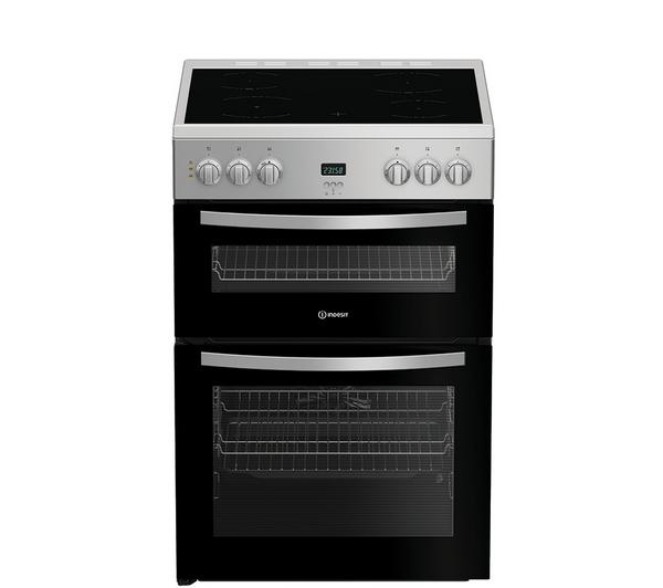 INDESIT IDE6VDCS1 60 cm Electric Ceramic Cooker - Silver