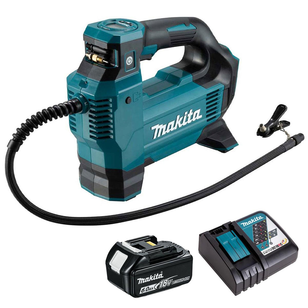 Makita DMP181Z 18V LXT Inflator Pump with 1 x 6.0Ah Battery &amp; Charger