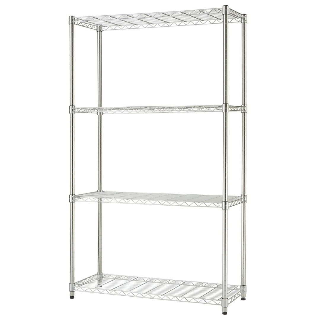 TRINITY EcoStorage™ 4-Tier 4.5ft x 3ft x 1.2ft (137 x 92 x 36cm) Chrome Storage Unit