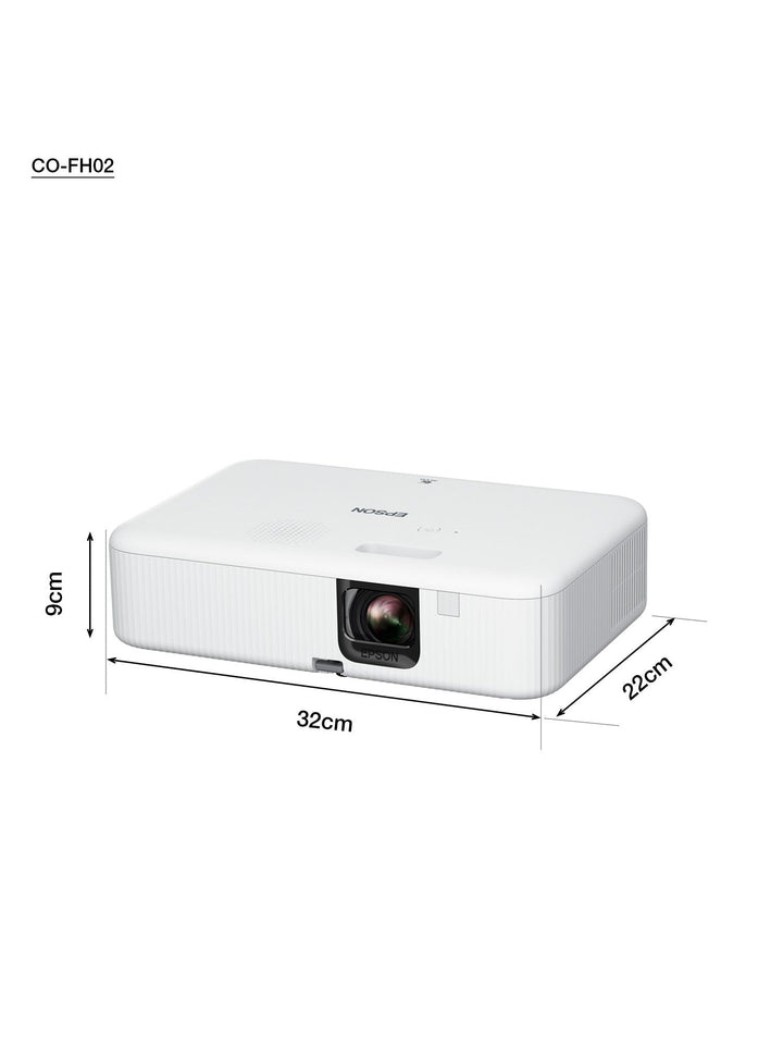 Epson CO-FH02 Full HD 1080p Smart Projector, 3000 Lumens, White