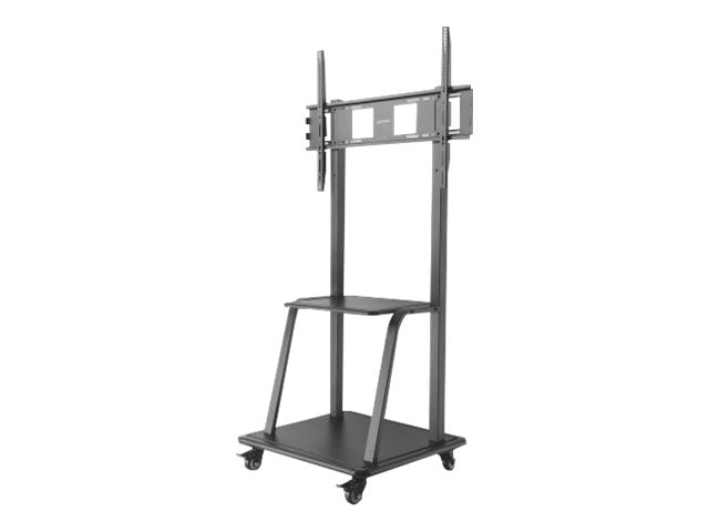 TieDex UK Manhattan TV & Monitor Mount, Trolley Stand, 1 screen, Screen Sizes: 37-100", Black, VESA 200x200 to 800x600mm, Max 150kg, LFD, Lifetime Warranty cart - for TV / AV System - black