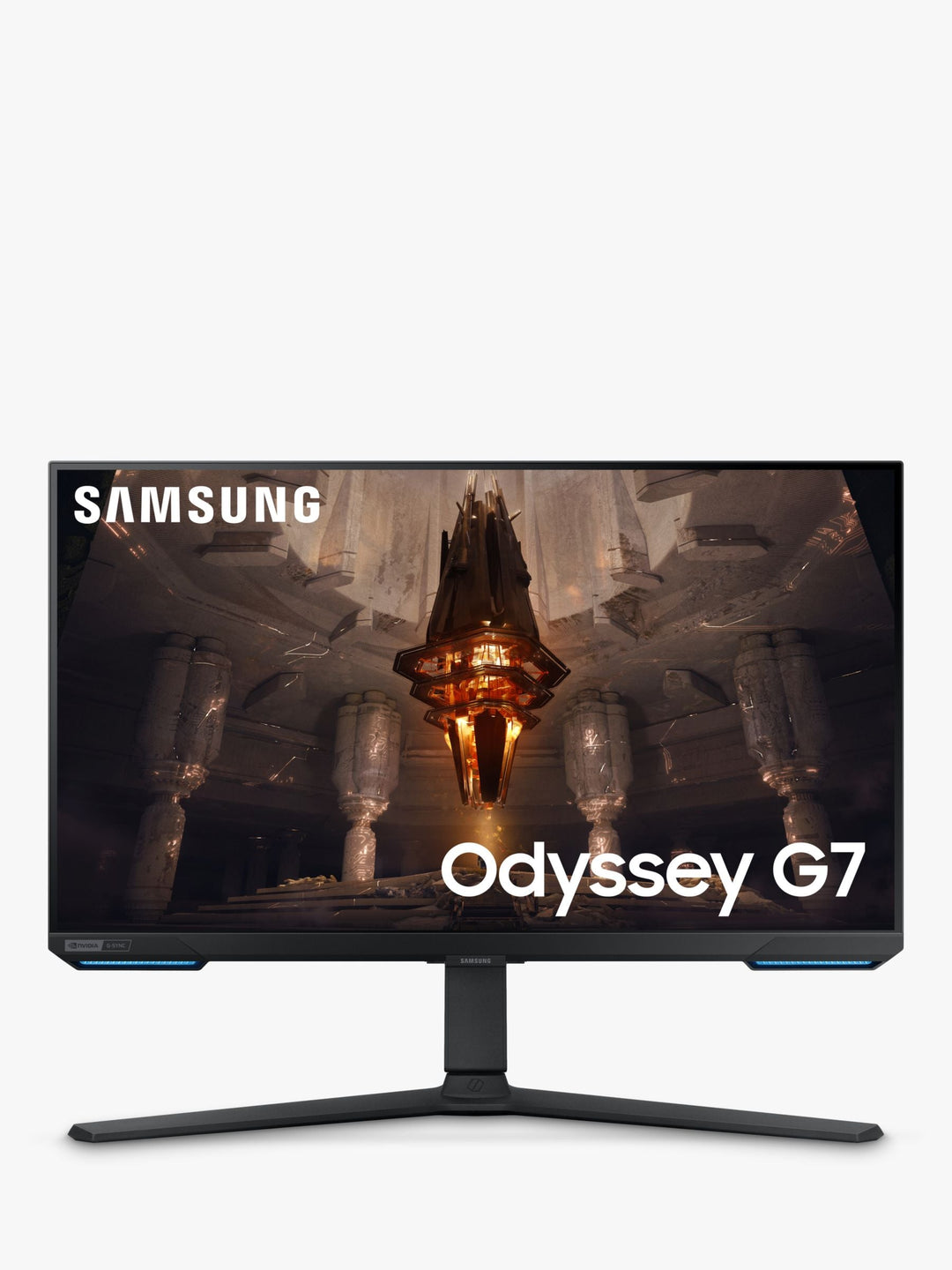Samsung Odyssey G7 28” 4K UHD Gaming Monitor with 144Hz Refresh Rate, 1ms Response Time, Adjustable Ergonomic Design, AMD Freesync, G-Sync, HDMI 2.1