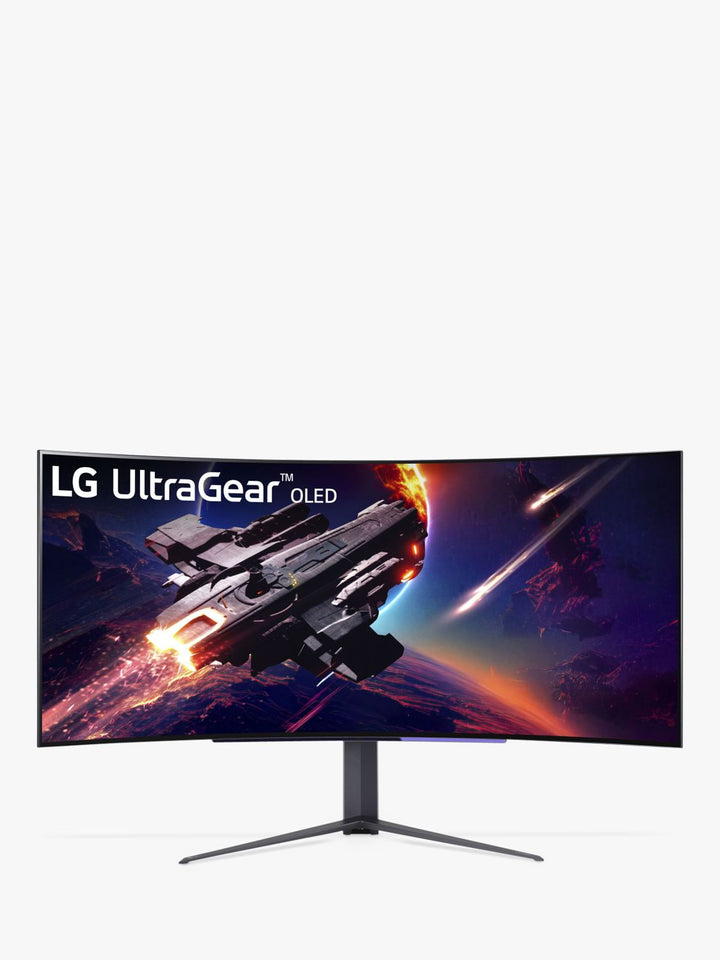 Large 45'' UltraGear Curved Gaming Monitor, WQHD OLED, 240Hz Refresh Rate, Anti-Glare, 800R Curvature, HDR10, Adjustable Stand