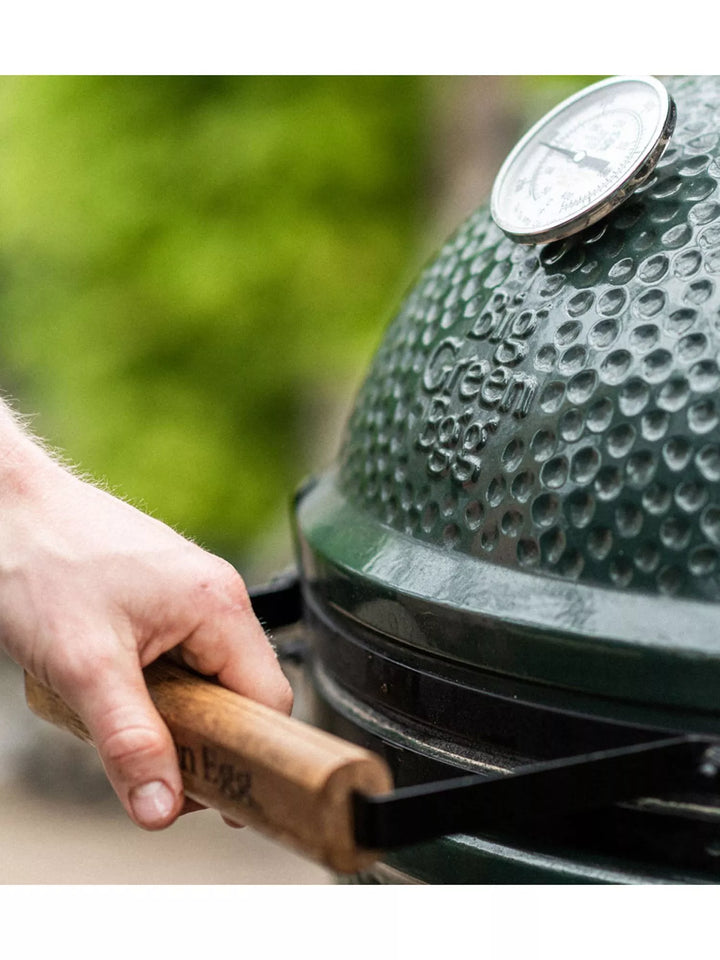 Big Green Egg Large Egg BBQ & Mahogany Wood Table Bundle with ConvEGGtor & Cover