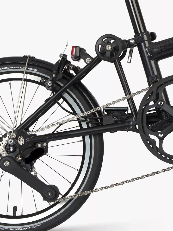 Brompton P Line Urban Mid Handlebar Folding Bike, Midnight Black