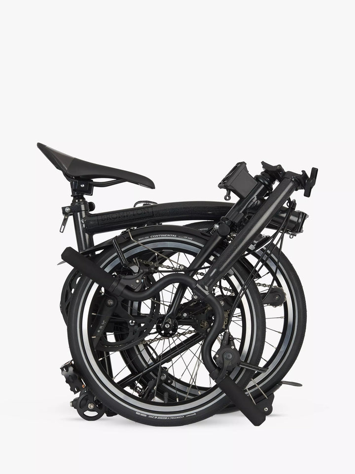 Brompton P Line Urban Mid Handlebar Folding Bike, Midnight Black