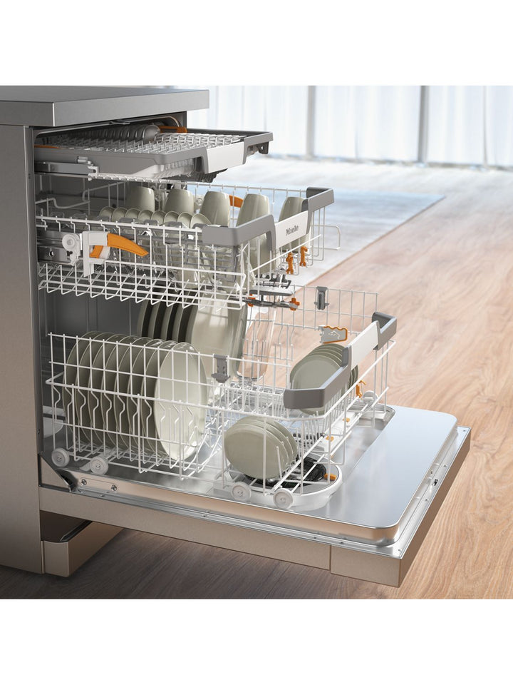 Miele G7600 SC Freestanding Dishwasher, Clean Steel