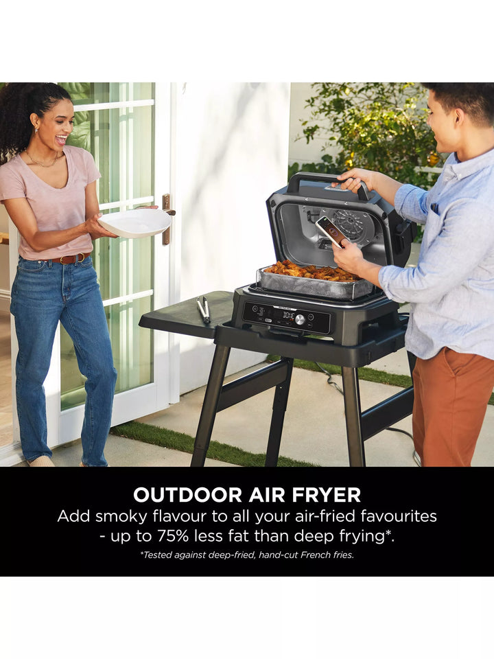 Ninja Woodfire Pro Connect XL Electric BBQ Grill & Smoker, Blue