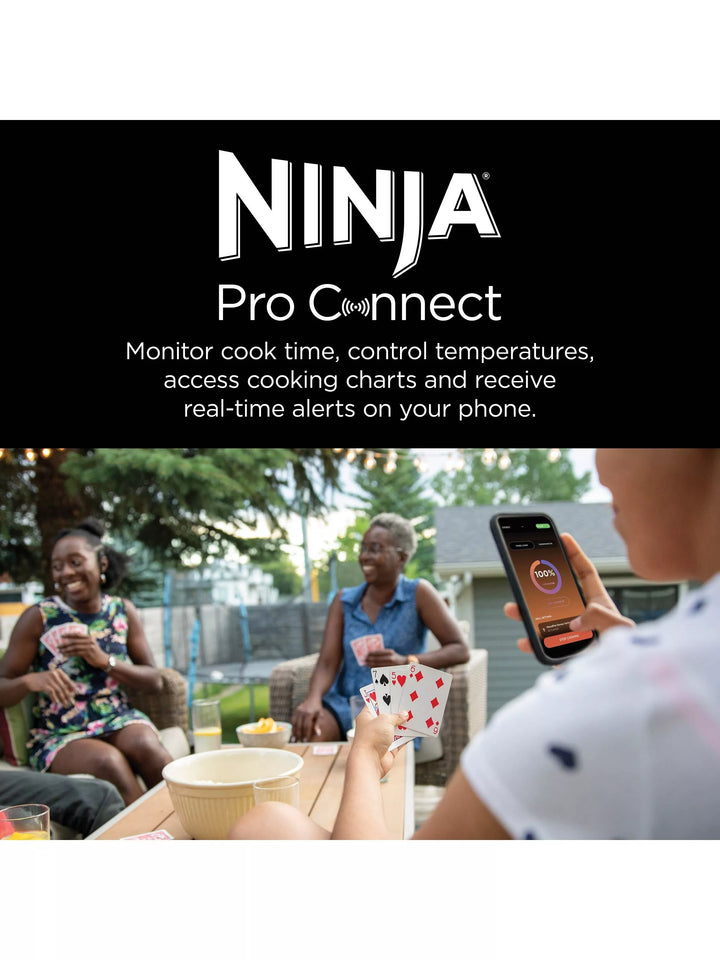 Ninja Woodfire Pro Connect XL Electric BBQ Grill & Smoker, Blue