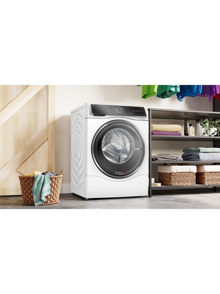 Bosch Series 8 WNC25410GB Freestanding Washer Dryer 10.5kg/6kg Load, 1400rpm Spin, White