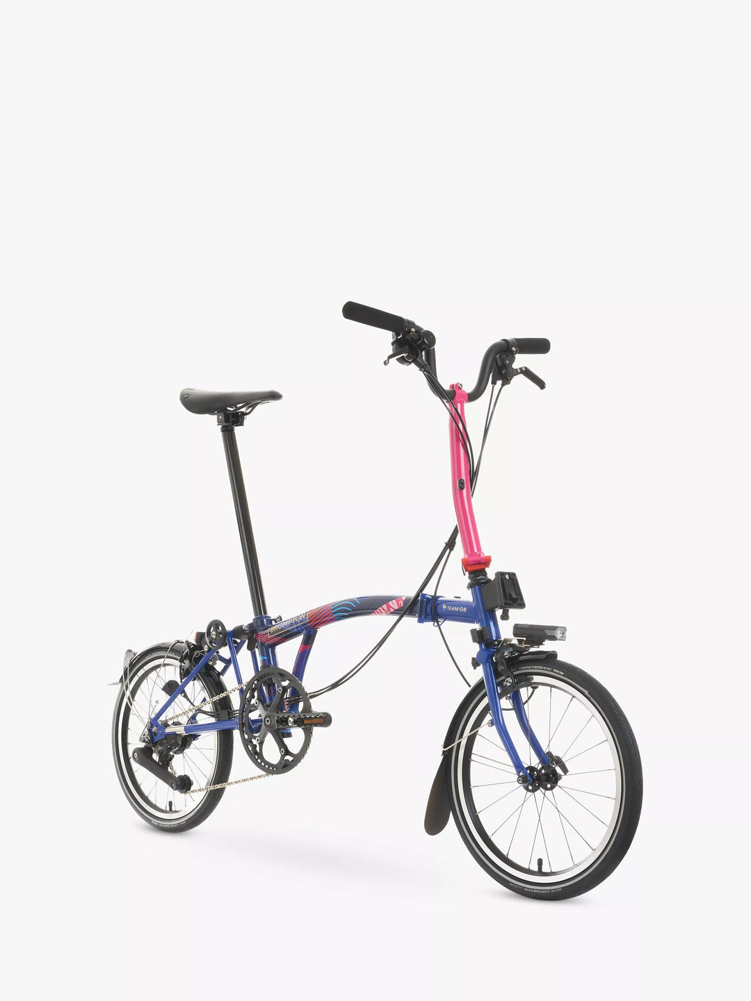 Brompton Team GB’s P Line 12-Speed Mid Handlebar Folding Bike, Team GB