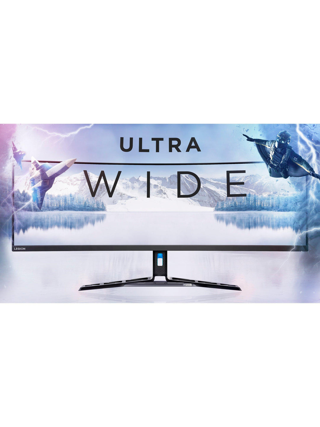 Lenovo Legion R45w-30 DQHD HDR Ultra-Wide Curved Pro Gaming Monitor, 44.5”, Silver