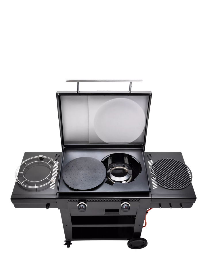 Char-Broil Versa-Tile 2-Burner Gas BBQ with Griddle & Pizza Oven