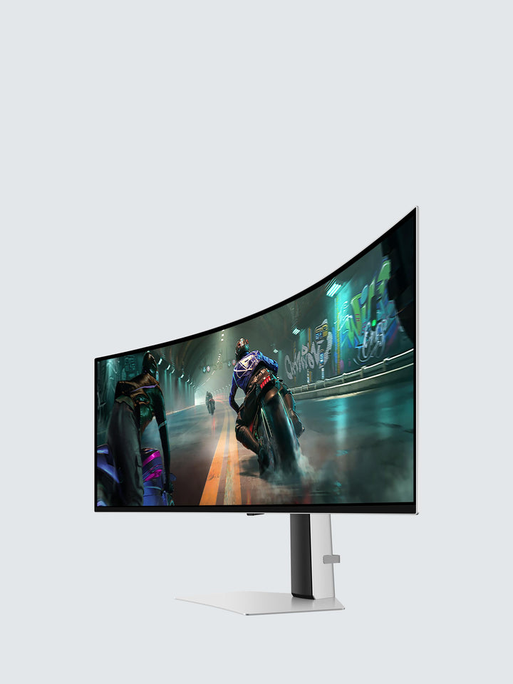 Samsung Odyssey OLED G9 LS49DG912SUXXU Dual QHD Curved Ultrawide Gaming Monitor, 49”, Silver