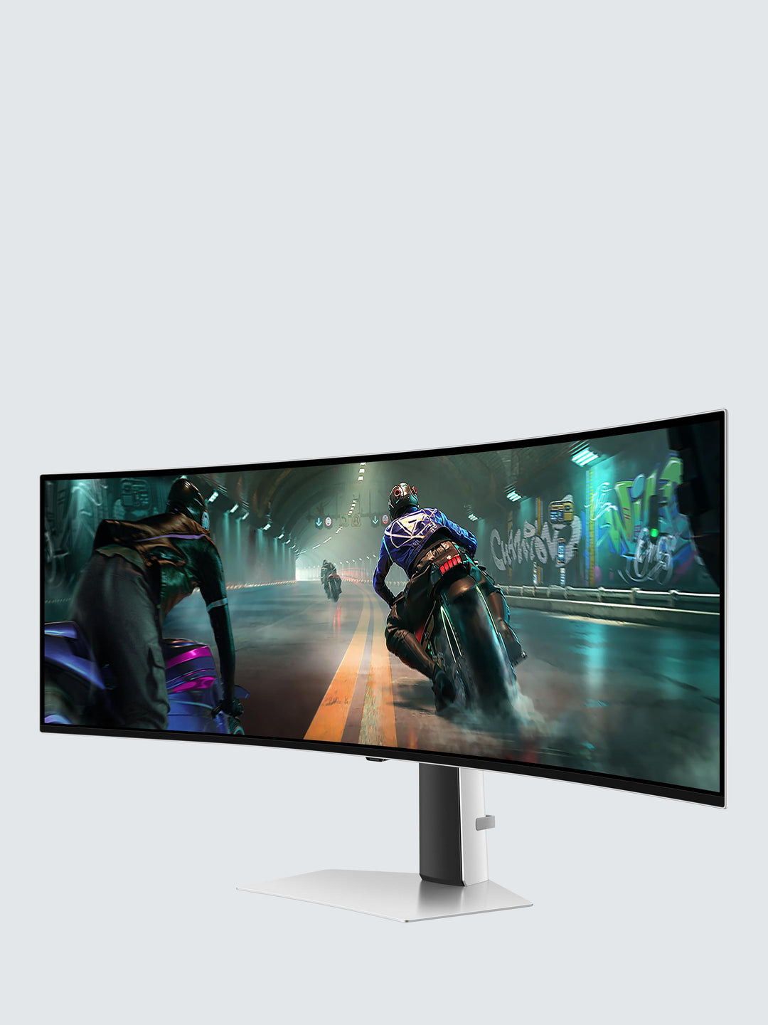 Samsung Odyssey OLED G9 LS49DG912SUXXU Dual QHD Curved Ultrawide Gaming Monitor, 49”, Silver