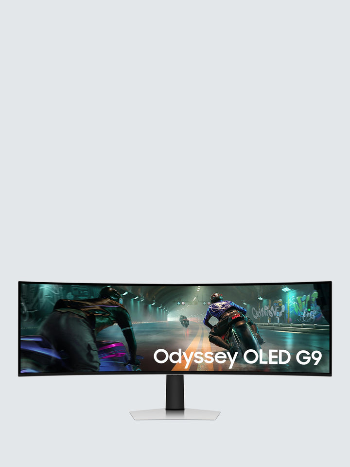 Samsung Odyssey OLED G9 LS49DG912SUXXU Dual QHD Curved Ultrawide Gaming Monitor, 49”, Silver