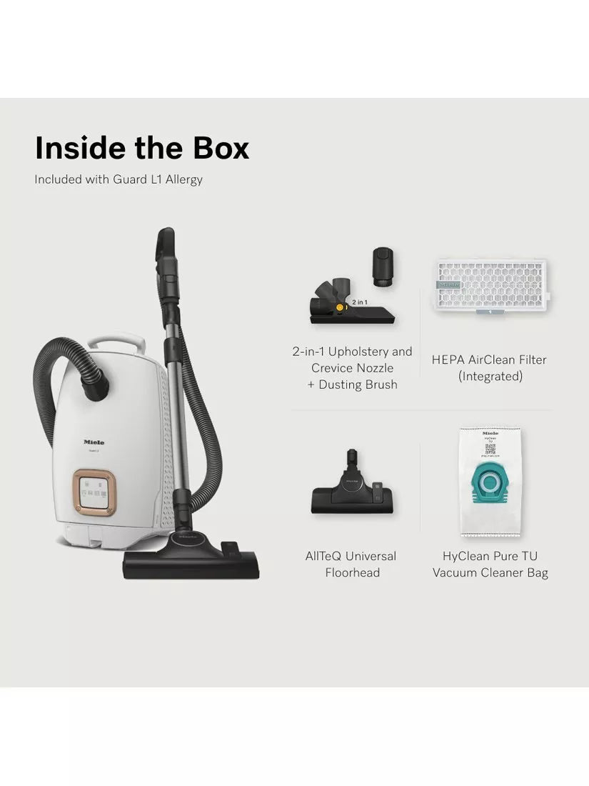 Miele Guard L1 Allergy Vacuum Cleaner, Lotus White