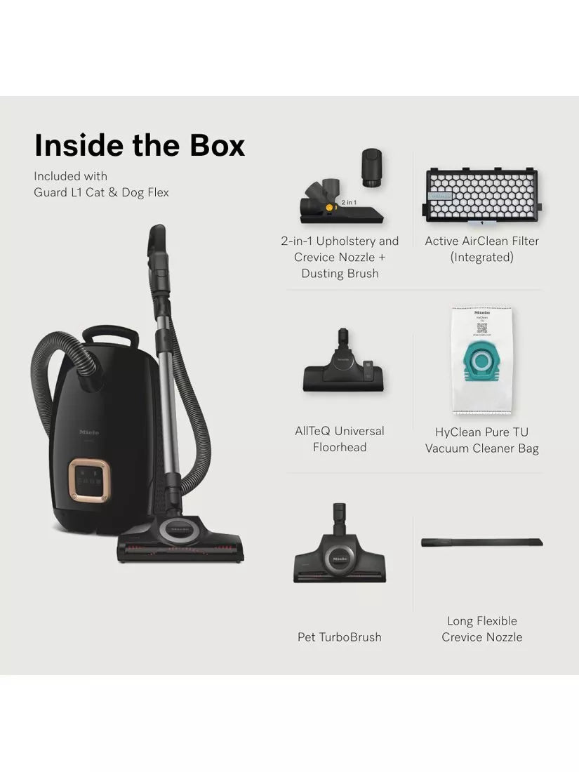 Miele Guard L1 Cat & Dog Flex Vacuum Cleaner, Obsidian Black