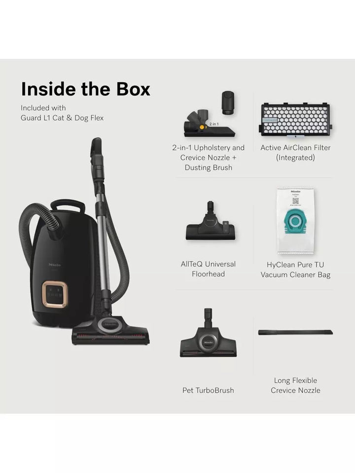 Miele Guard L1 Cat & Dog Flex Vacuum Cleaner, Obsidian Black