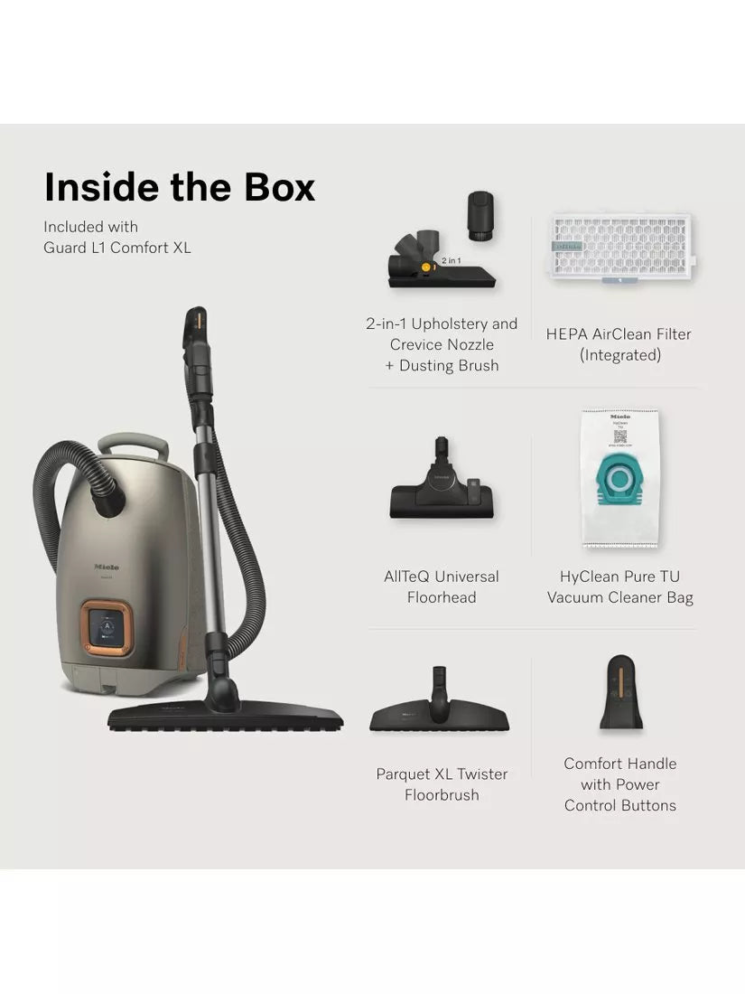 Miele Guard L1 Comfort XL Vacuum Cleaner, Titanium Pearl