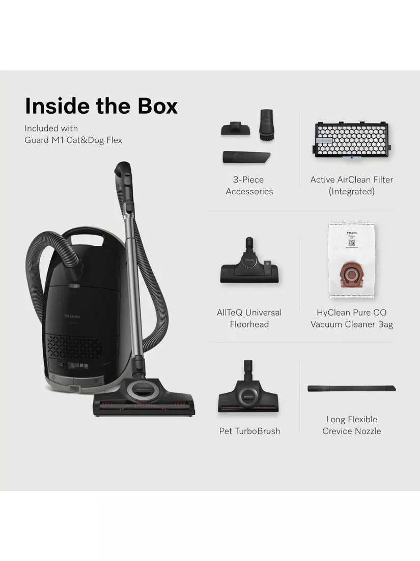 Miele Guard M1 Cat & Dog Flex Vacuum Cleaner, Obsidian Black