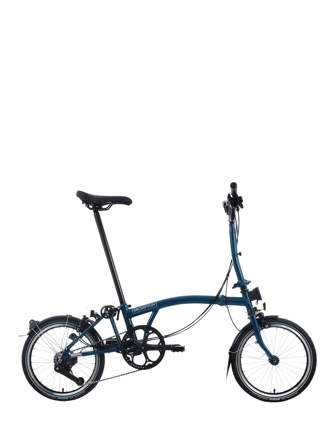 Brompton C Line 12-Speed Mid Handlebar Folding, Ocean Blue