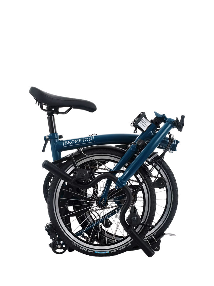 Brompton C Line 12-Speed Mid Handlebar Folding, Ocean Blue