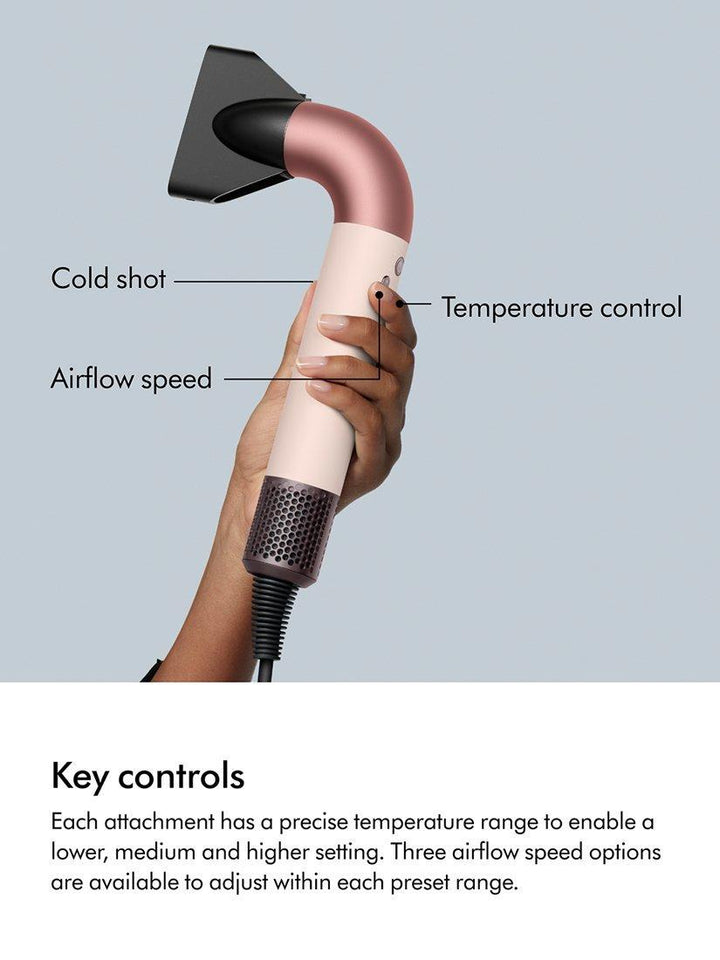 Dyson Supersonic r™ Straight+Wavy Hair Dryer, Ceramic Pink