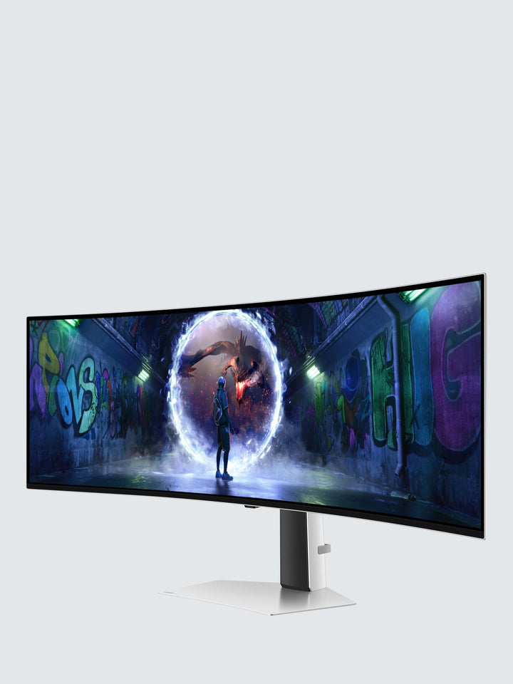 Samsung Odyssey OLED G93SD LS49DG934SUXXU Dual QHD Gaming Monitor, 49”, Silver