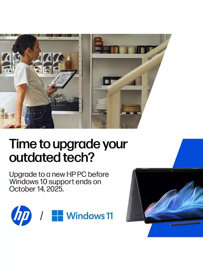 HP OmniBook X Flip 14 Convertible Laptop, AMD Ryzen AI 5 Processor, 16GB RAM, 512GB SSD, 14” 2K Touchscreen, Meteor Silver