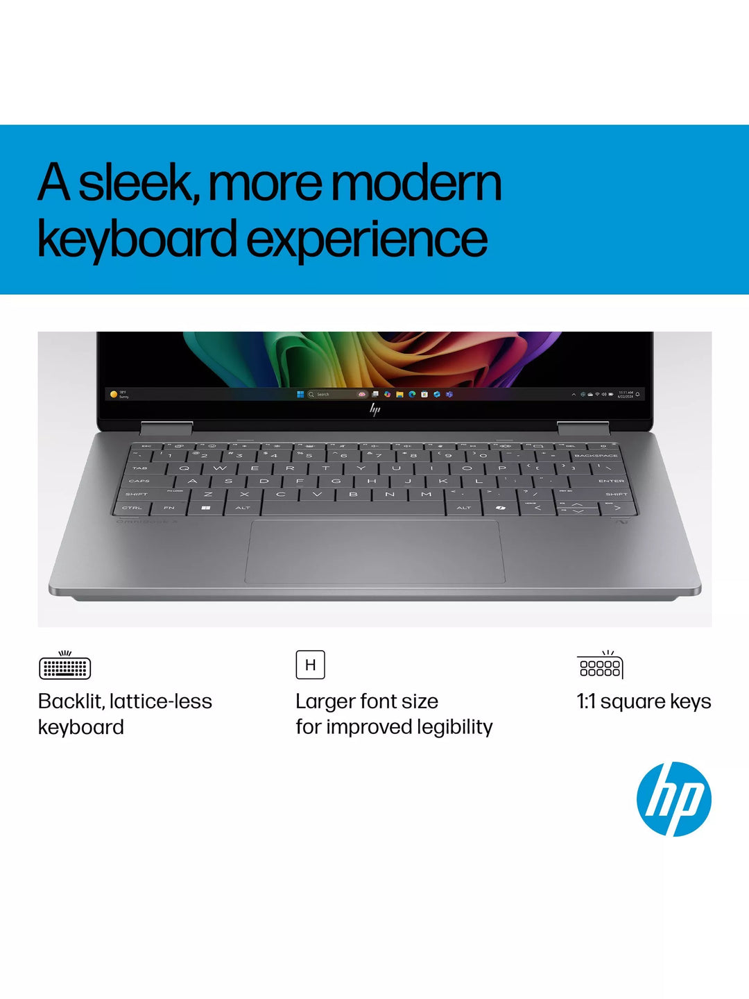 HP OmniBook X Flip 14 Convertible Laptop, AMD Ryzen AI 5 Processor, 16GB RAM, 512GB SSD, 14” 2K Touchscreen, Meteor Silver