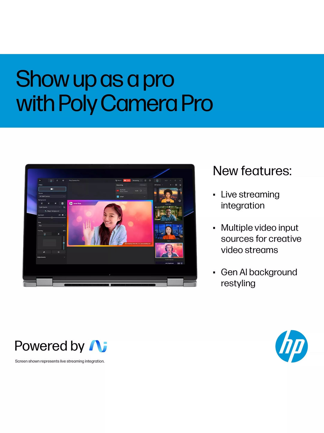 HP OmniBook X Flip 14 Convertible Laptop, AMD Ryzen AI 5 Processor, 16GB RAM, 512GB SSD, 14” 2K Touchscreen, Meteor Silver