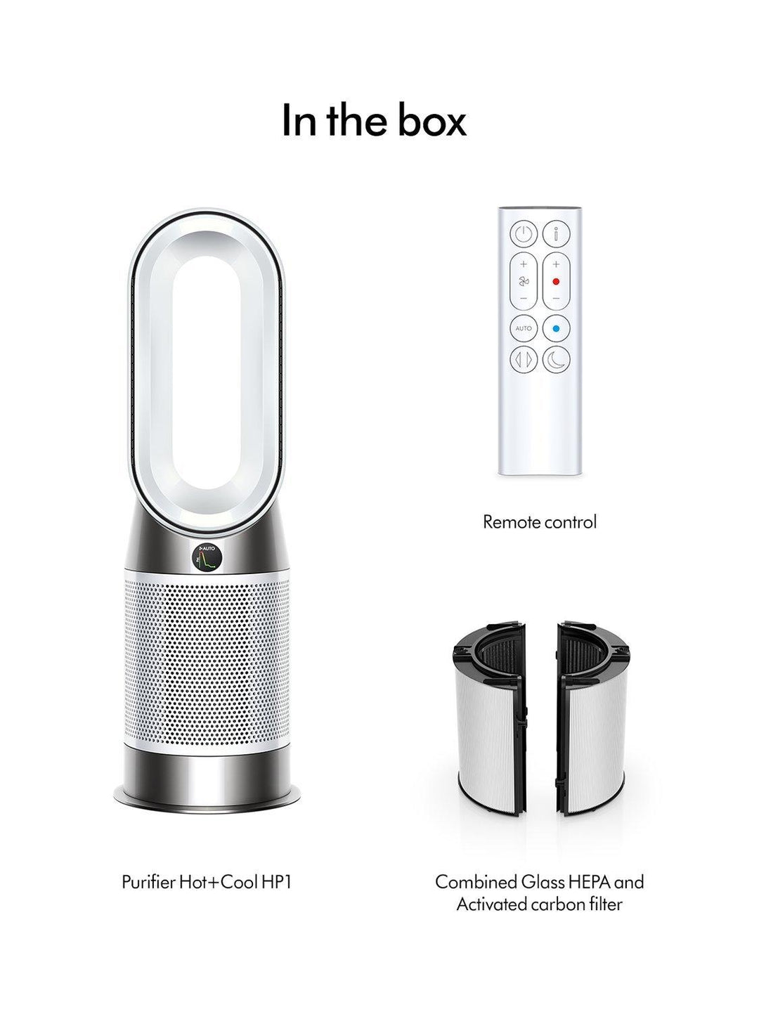 Dyson Hot+Cool HP1 Air Purifier, White/White