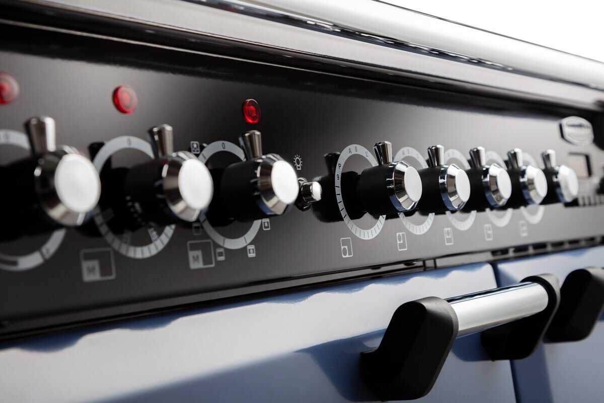 Rangemaster Classic Deluxe CDL110ECWH/C 110cm wide Electric Range Cooker with Ceramic Hob - White / Chrome