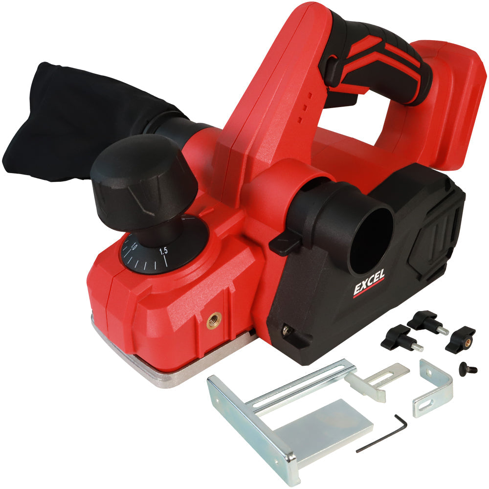 Excel 18V Cordless 82mm Planer (Battery & Charger Not Included)