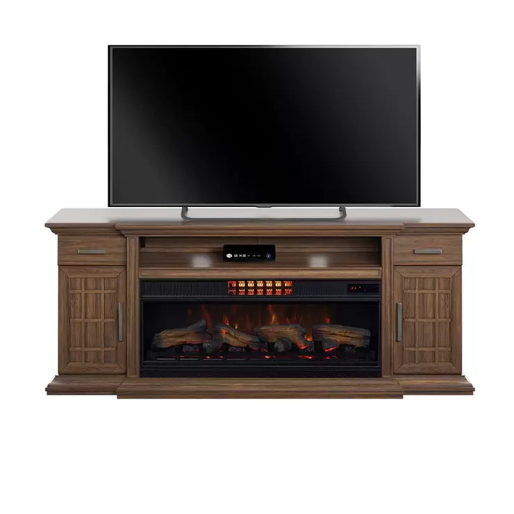 Tresanti Everett Media Mantel with ClassicFlame CoolGlow 2-in-1 Electric Fireplace & Fan
