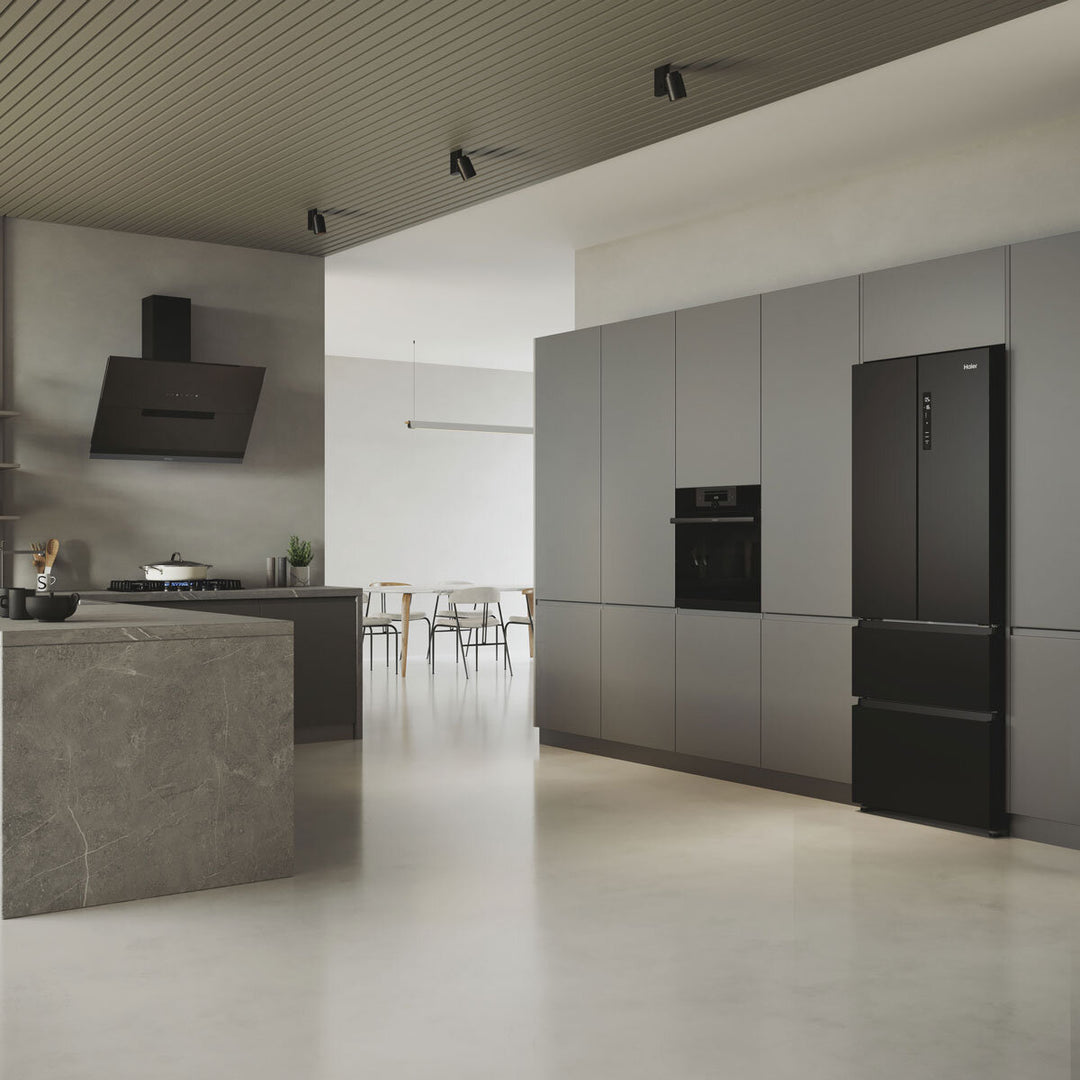Haier Series 5 HFR5719ENPB, Multidoor Fridge Freezer, E Rated in Black