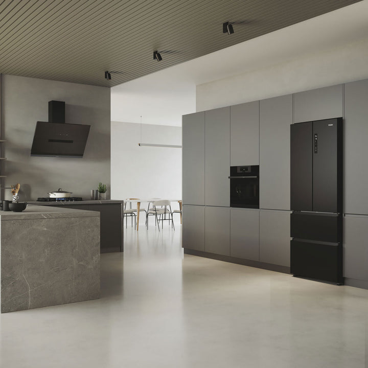 Haier Series 5 HFR5719ENPB, Multidoor Fridge Freezer, E Rated in Black