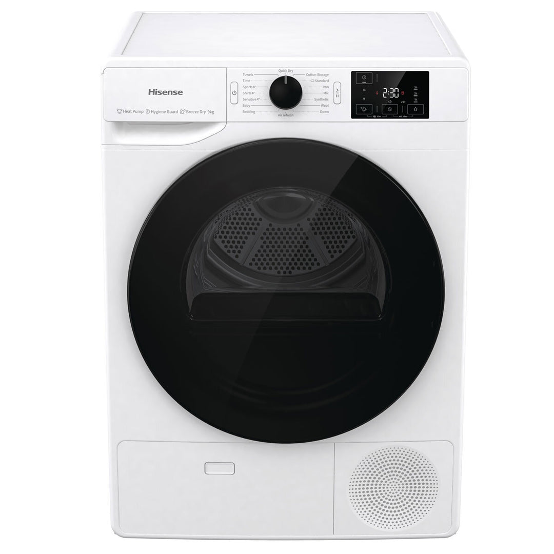 Hisense DHGE904, 9kg, Heat Pump Dryer, A++ Rated in White