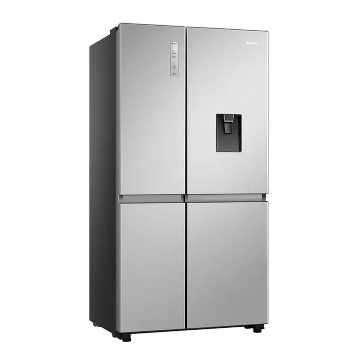 Hisense RS840N4WCE, Side by Side Fridge Freezer with Non Plumbed Water Dispenser, E Rated in Silver