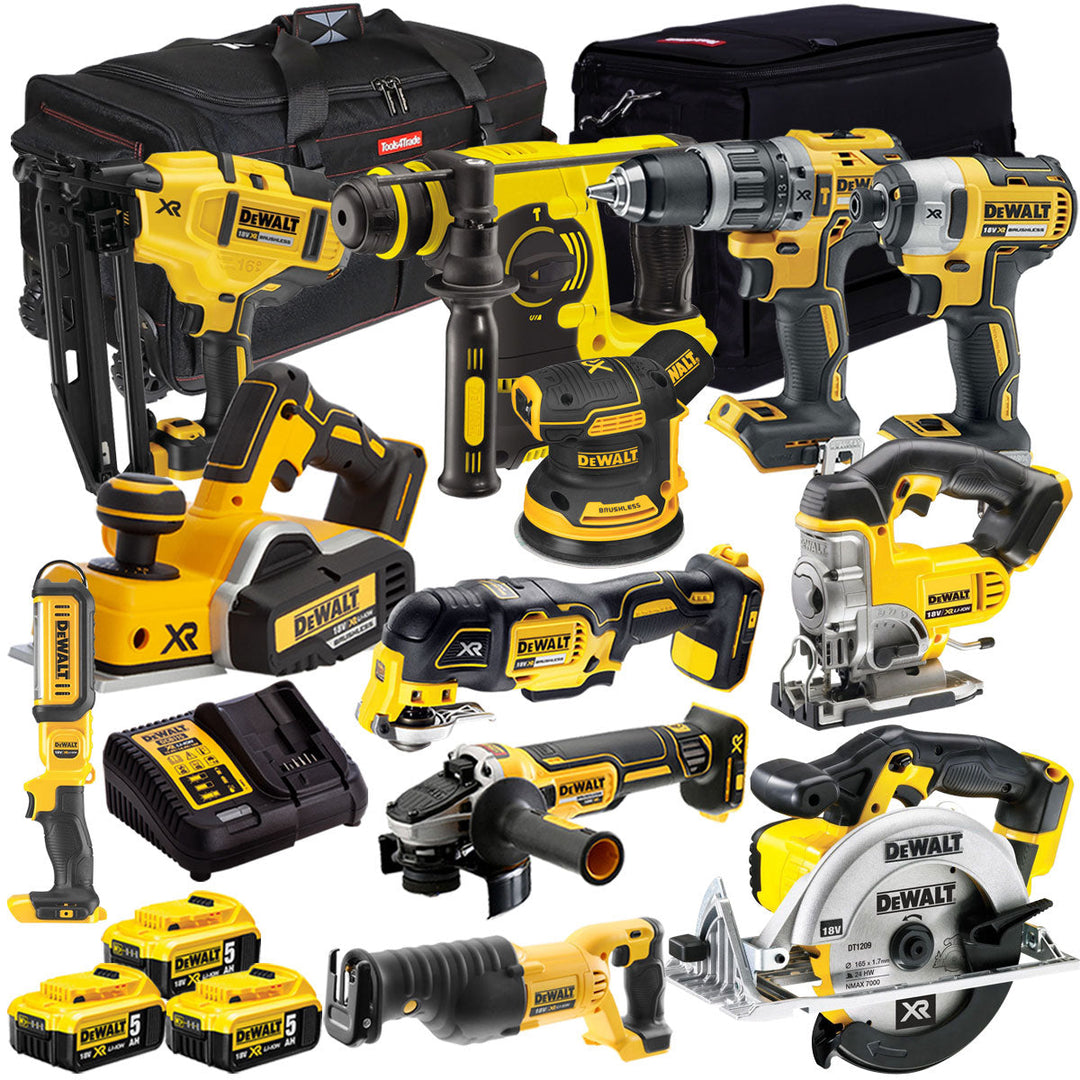 Dewalt 18V 12 Piece Cordless Combo Kit with 3 x 5.0Ah Battery & Charger T4TKIT-848