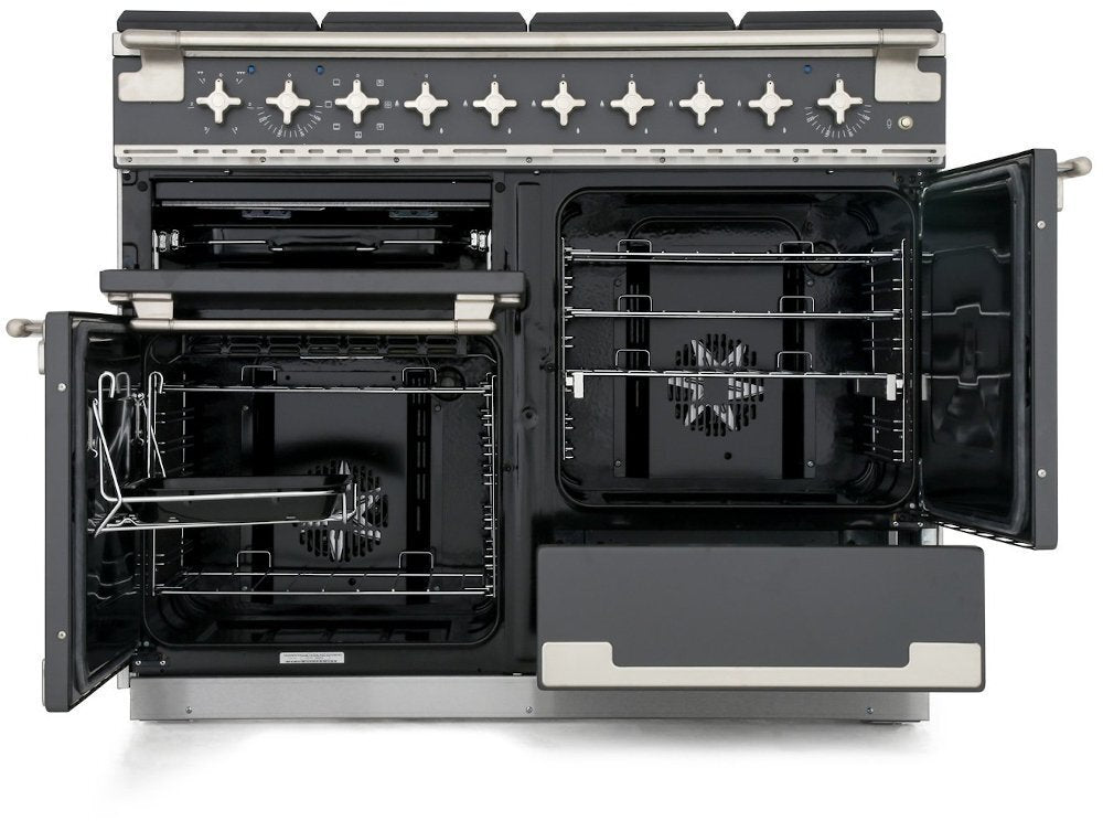 Rangemaster Elise ELS110EICB 110cm wide Electric Range Cooker with Induction Hob - Charcoal Black