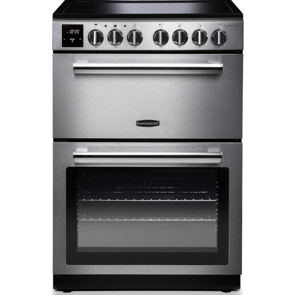 Rangemaster Professional Plus 60 PROPL60EISS/C 60cm Wide Double Oven Electric Cooker with Induction Hob - Stainless Steel / Chrome