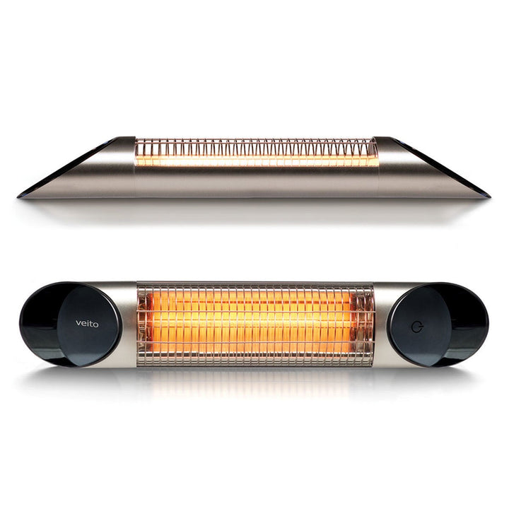Veito Blade Mini Indoor And Outdoor Carbon Infrared Heater - Silver