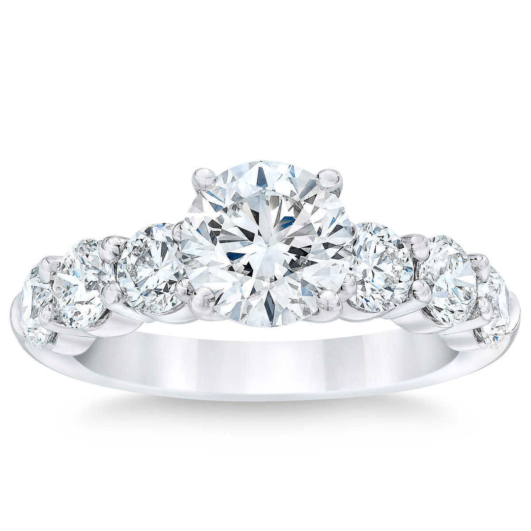 3.34ctw Round Brilliant Cut Diamond Ring, Platinum